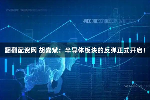 翻翻配资网 胡嘉斌：半导体板块的反弹正式开启！